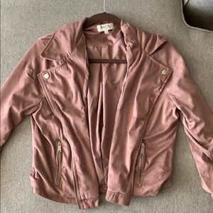Pinky/purple suede light jacket